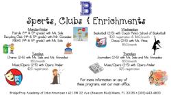 Sports, Clubs and Enrichment Offerings